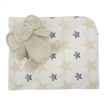NAPPY blanket with toy 90x75 cm BEIGE